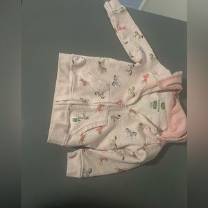 Toddler John Deere girls zip up sweatshirt